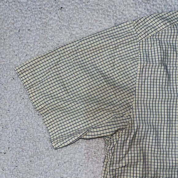 Gap Factory Store Short Sleeve Button Down Shirt Yellow Men L Outdoor Golf Work - Picture 3 of 5